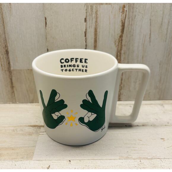 Starbucks Coffee Brings Us Together Sign Language Mug NWOT - Picture 1 of 4